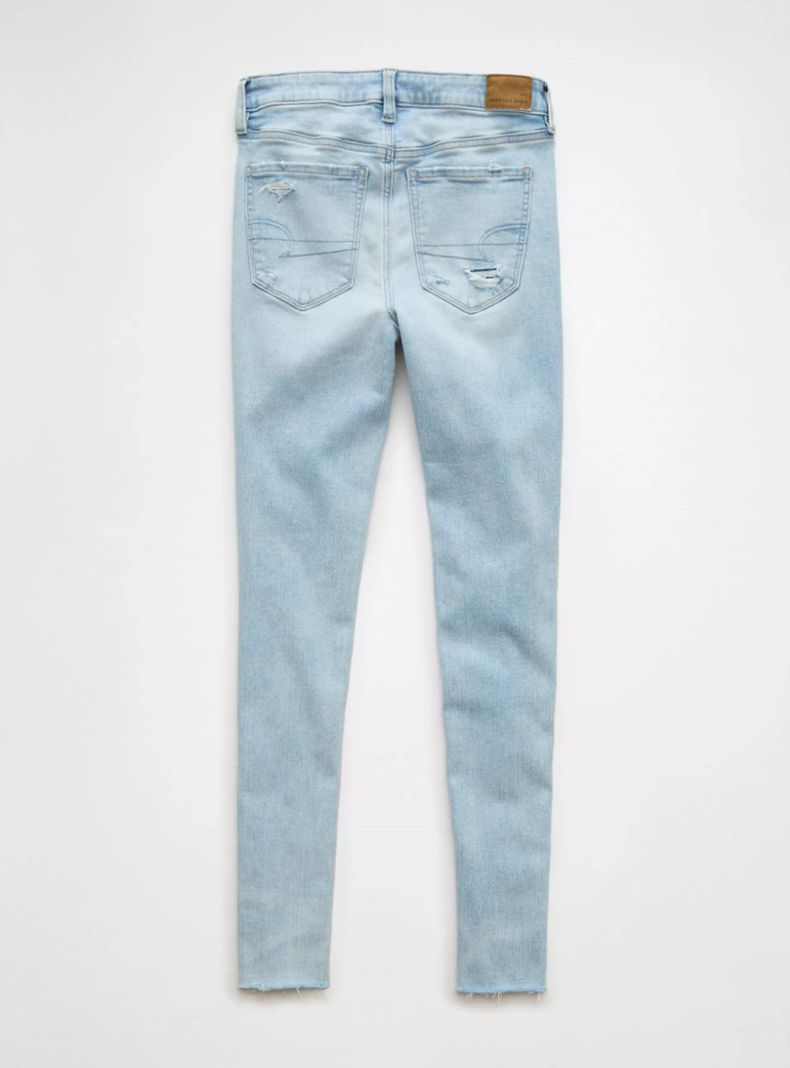 Jeans Ae Level Jegging Tiro Alto Roturas-2