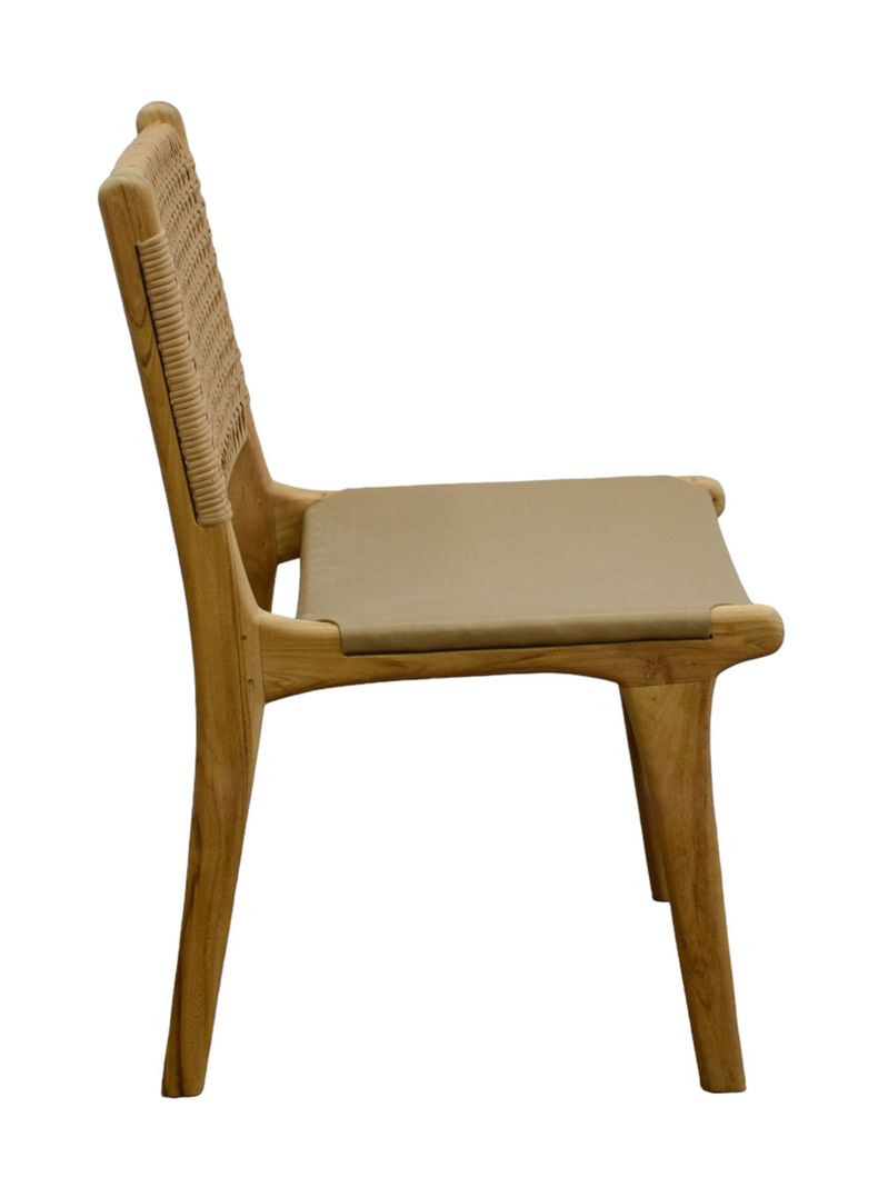 Silla Comedor Cuero Rattan-4