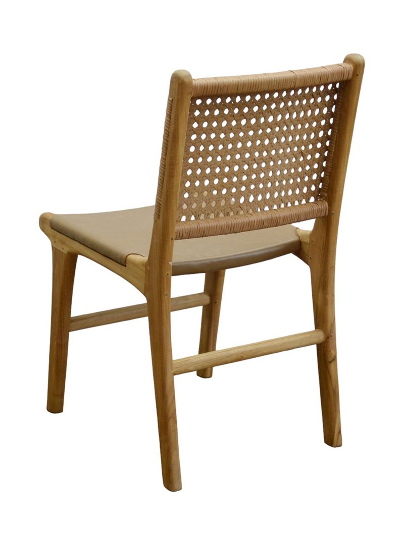 Silla Comedor Cuero Rattan-5