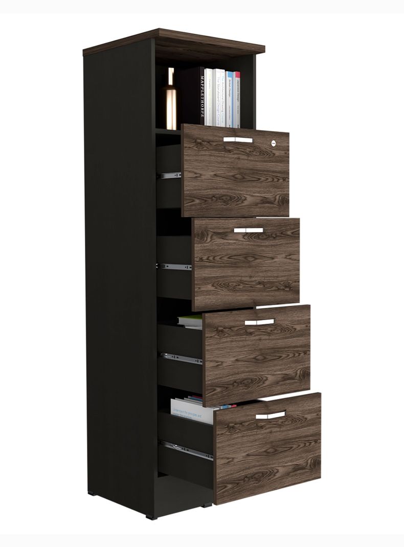 Archivador 4 Cajones Alto + 1 Repisa Home Office-4