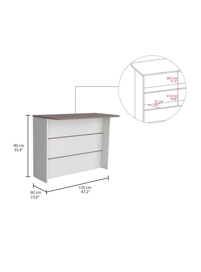 Barra Auxiliar de Cocina Fendi Blanco Marquez-Castaño-1