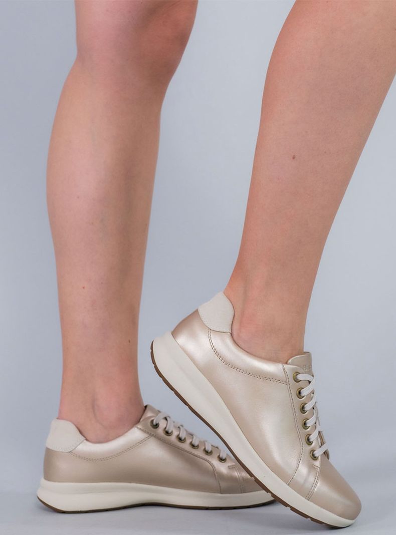 Zapatilla Urbana Cuero Spinal Laceup Ng Mujer