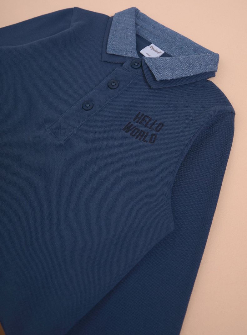 Polera con Doble Cuello y Bordado-2