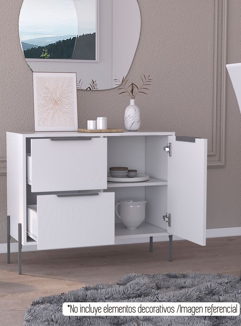 Bife White Collection Blanco 83.2 cm-5