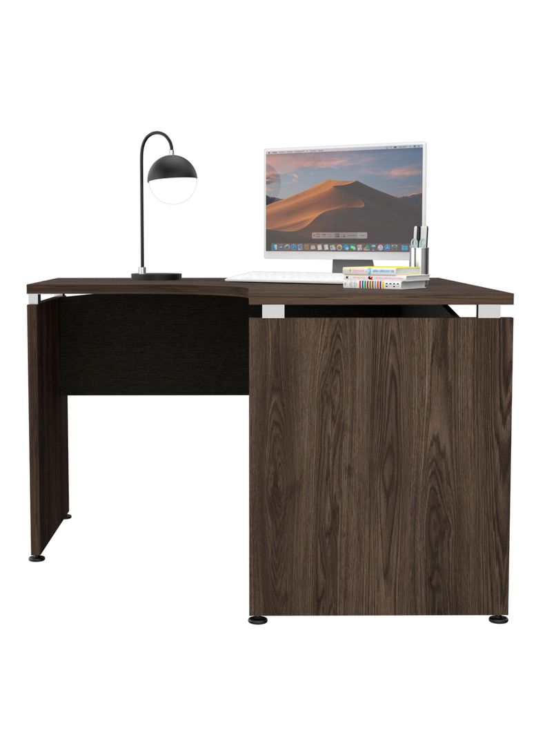 Escritorio L-120 Home Office Negro Soft-Coñac-5