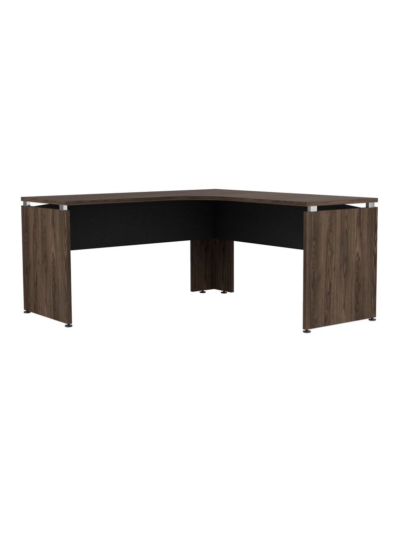 Escritorio L-160 Home Office Negro Soft-Coñac-3