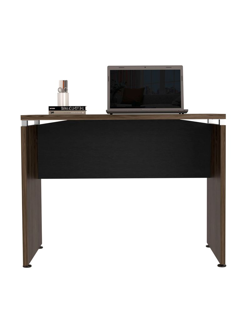 Mesa Escritorio M-100 Home Office Negro Soft-Coñac-3
