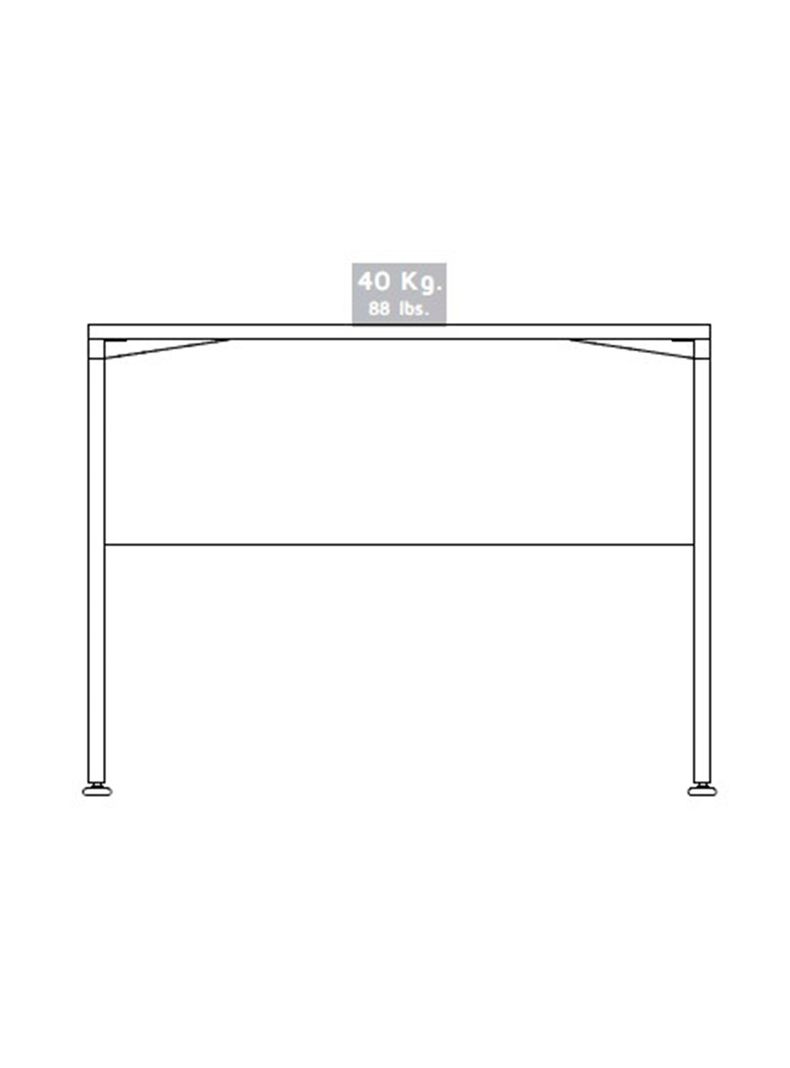 Mesa Escritorio M-100 Home Office Negro Soft-Coñac-2
