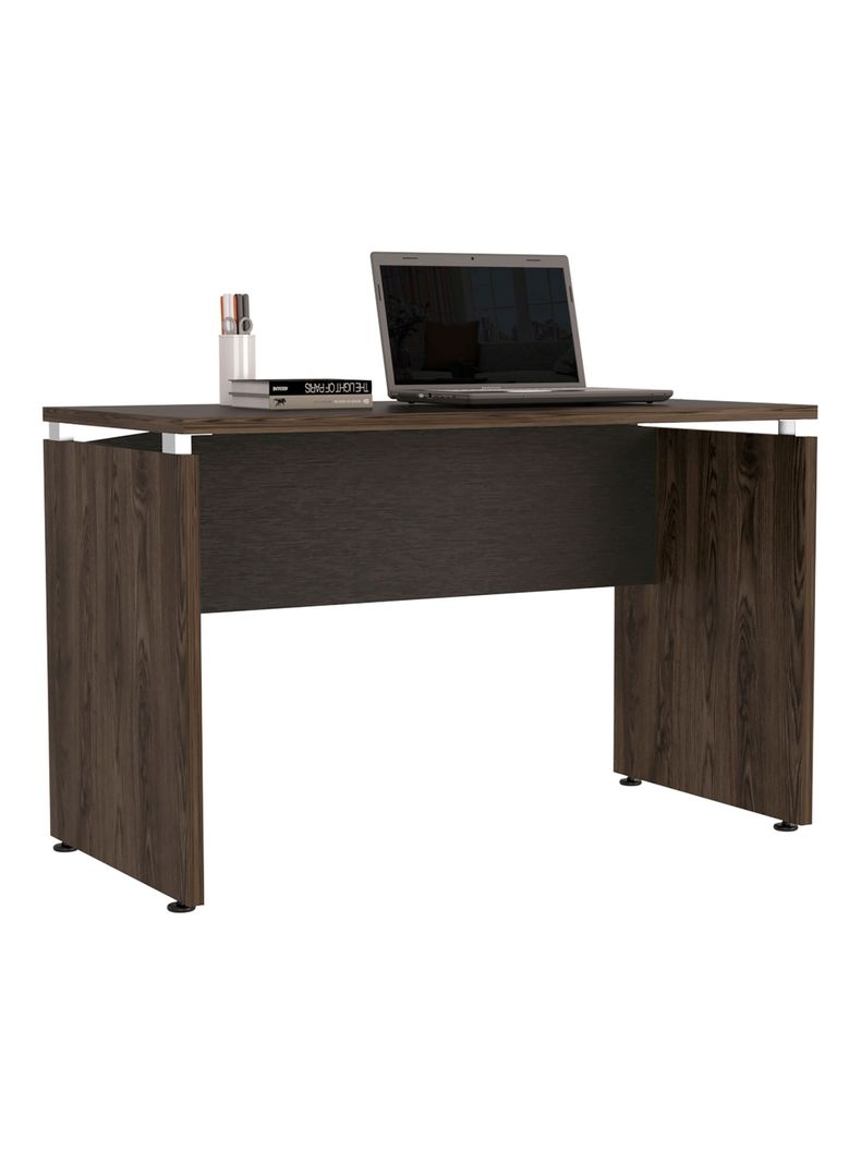 Mesa Escritorio M-120 Home Office Negro Soft-Coñac-4