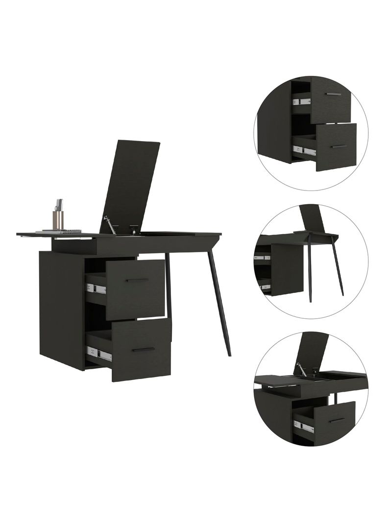 Escritorio Office Conect 90 Funcional Wengue-3