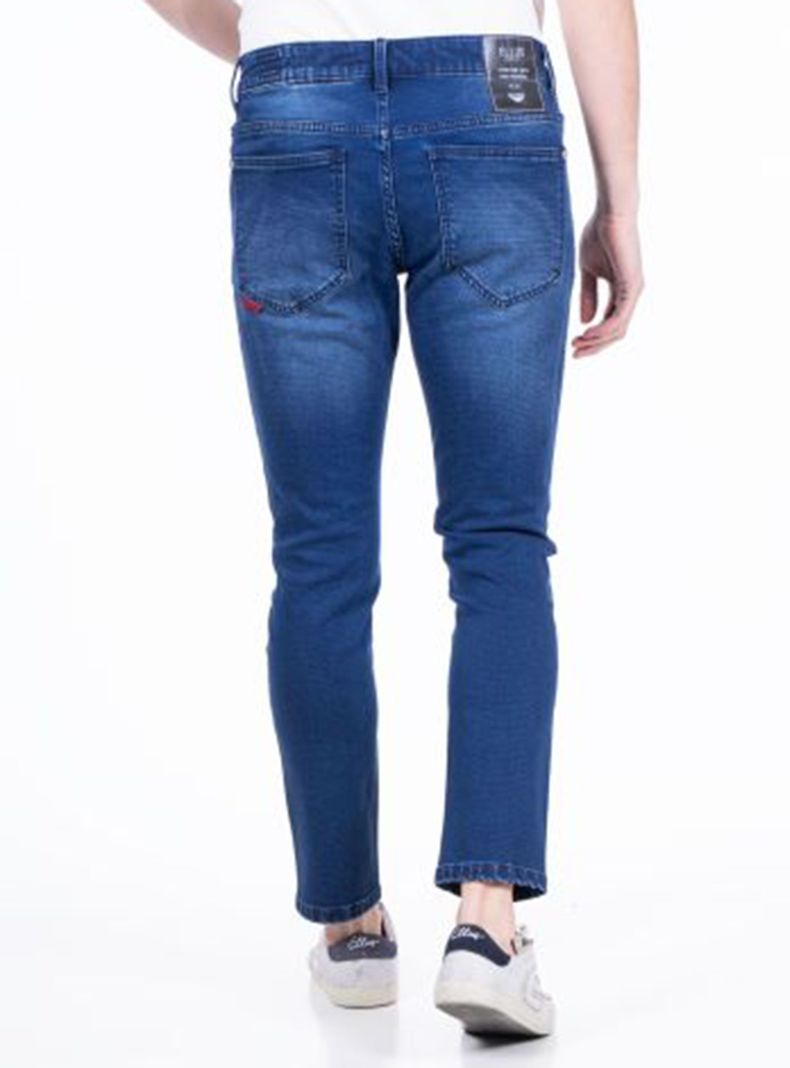 Jeans Skinny Tiro Medio Dark Blu-1