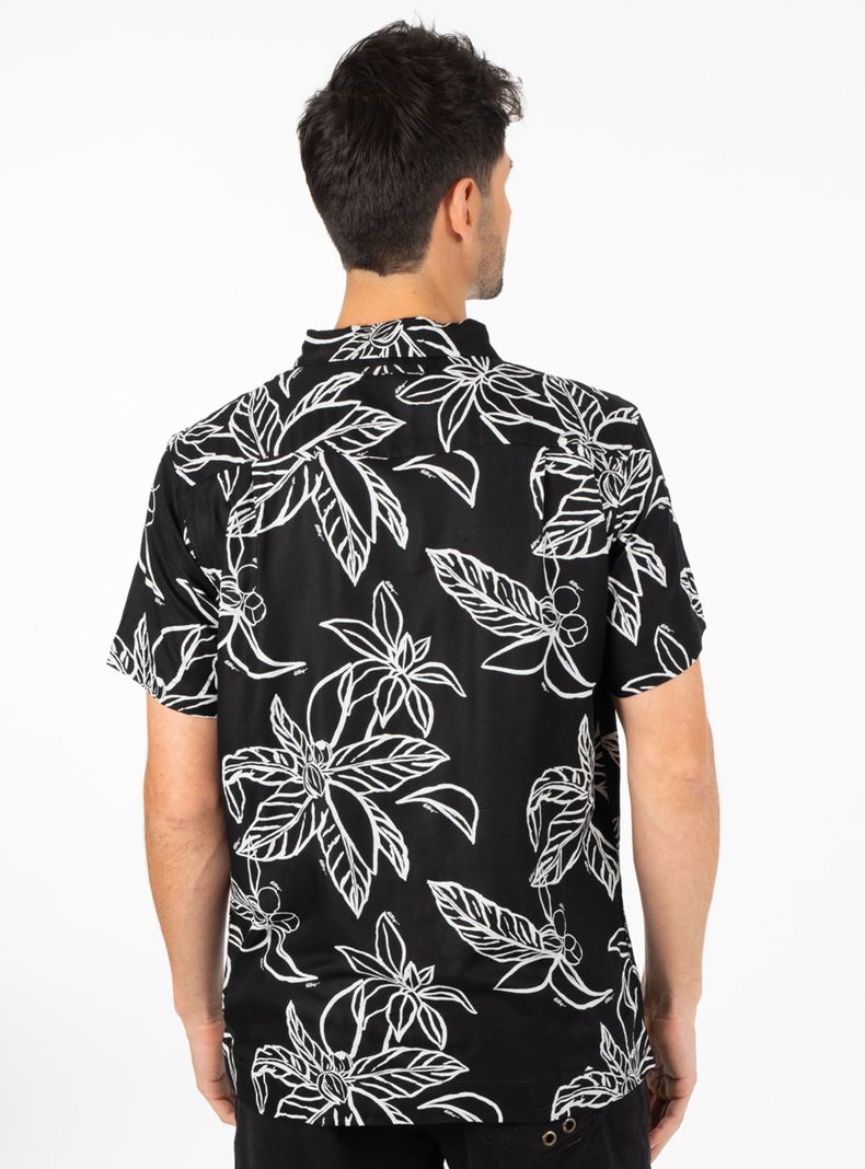 Camisa Surf Guayabera Sarga Flores-1