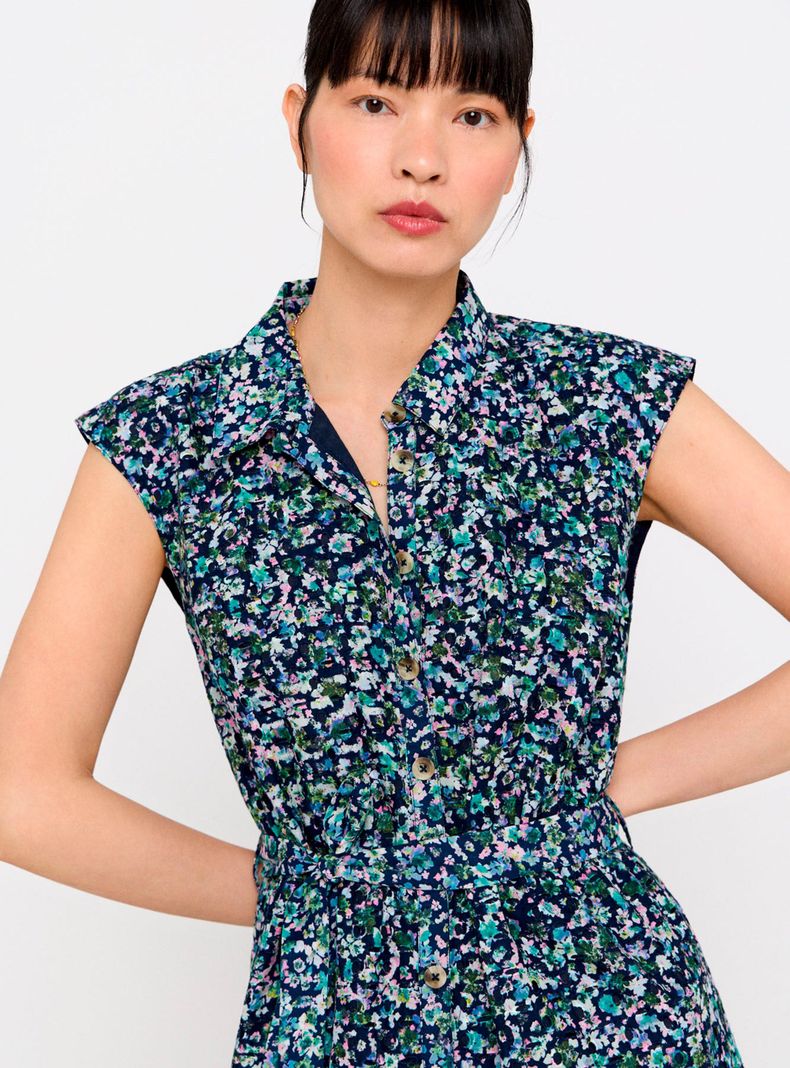 Vestido Camisero Algodón Bordado-3
