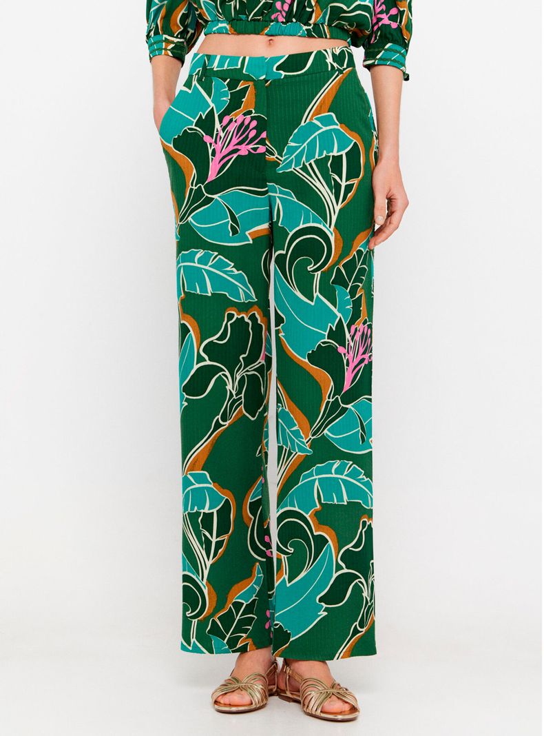 Pantalón Estampado Tropical-0