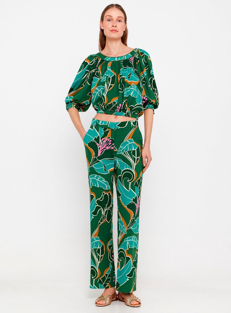 Pantalón Estampado Tropical-3