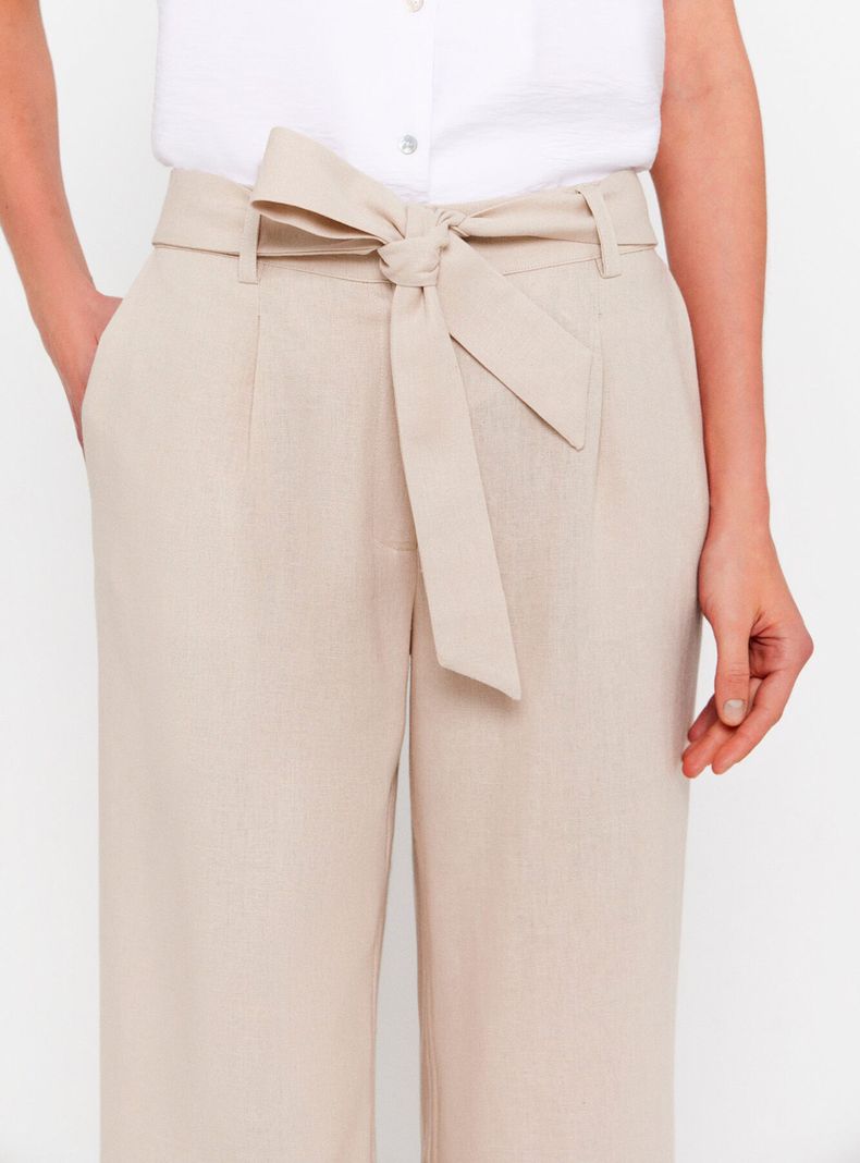 Pantalón Recto Lino-2