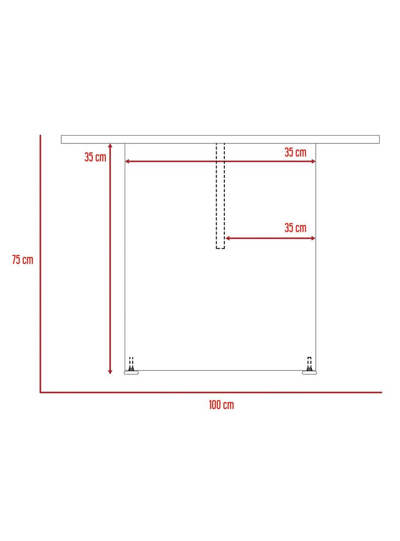 Mesa de Reunión M-200 Home Office Negro Soft-Coñac-2