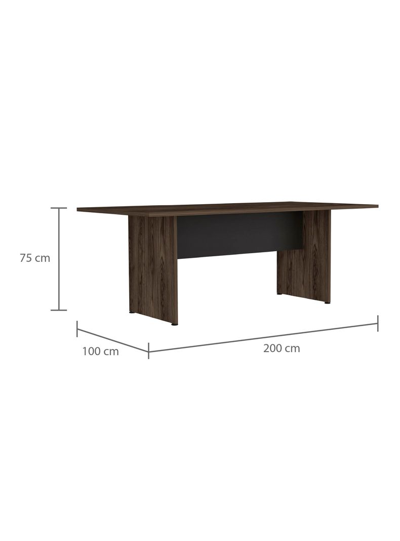 Mesa de Reunión M-200 Home Office Negro Soft-Coñac-1