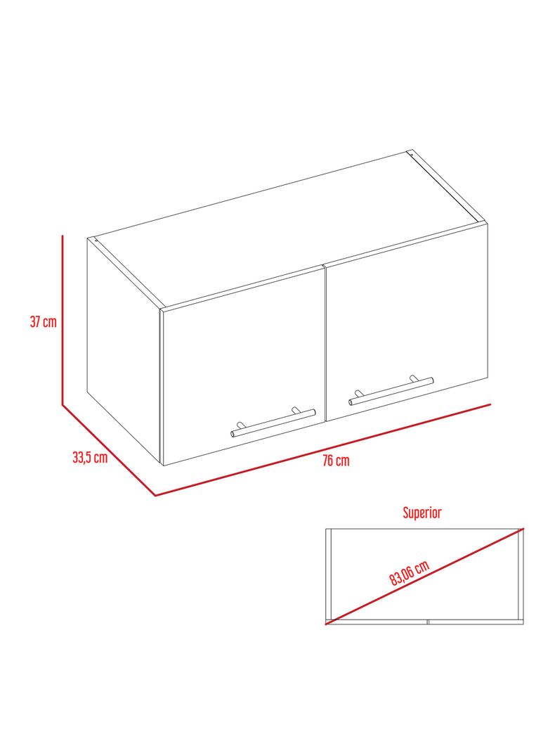 Mueble Sobre Campana 2 Puertas Manchester Wengue-1