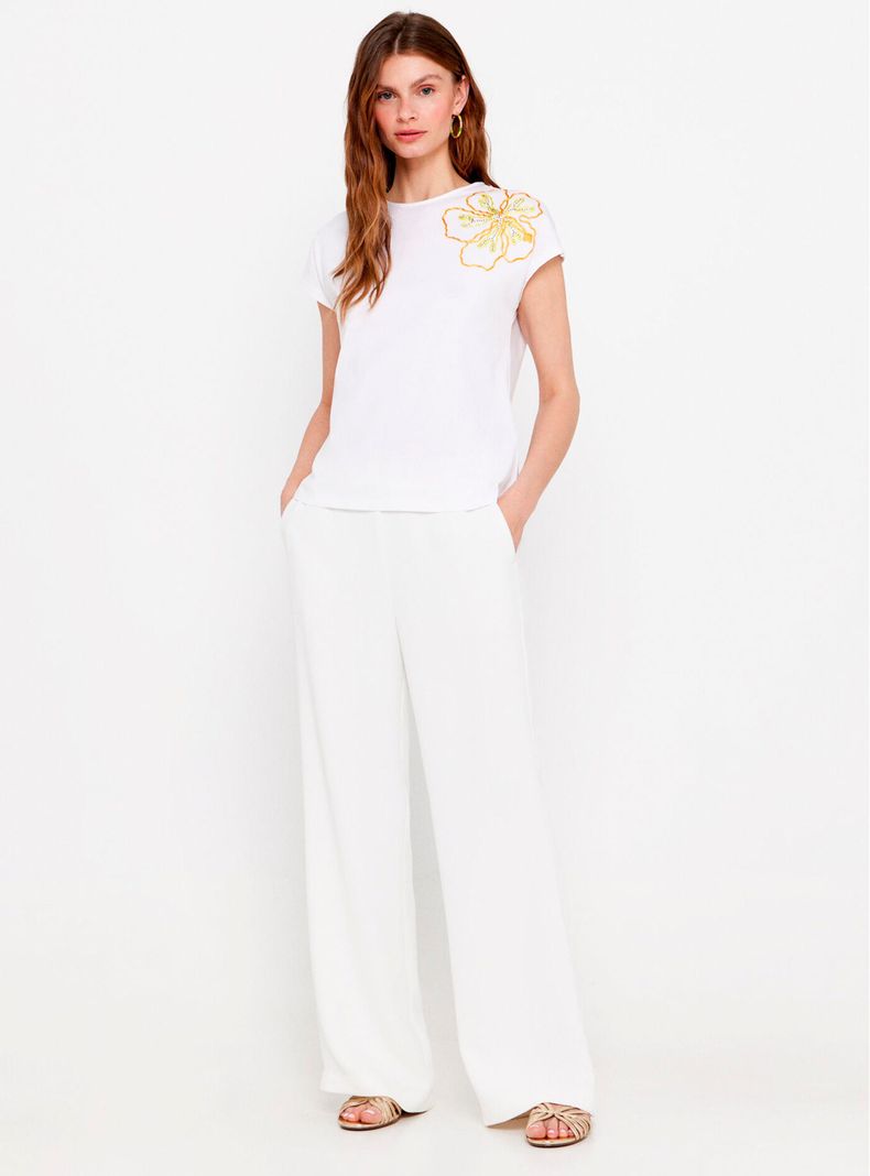 Polera Bordado Flor-3