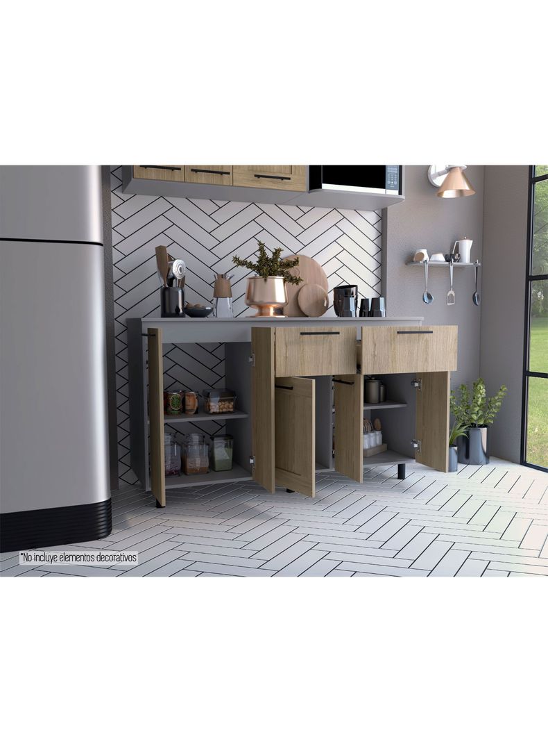 Módulo Inferior 150 Kitchen Hasselt con Top Melamina-5