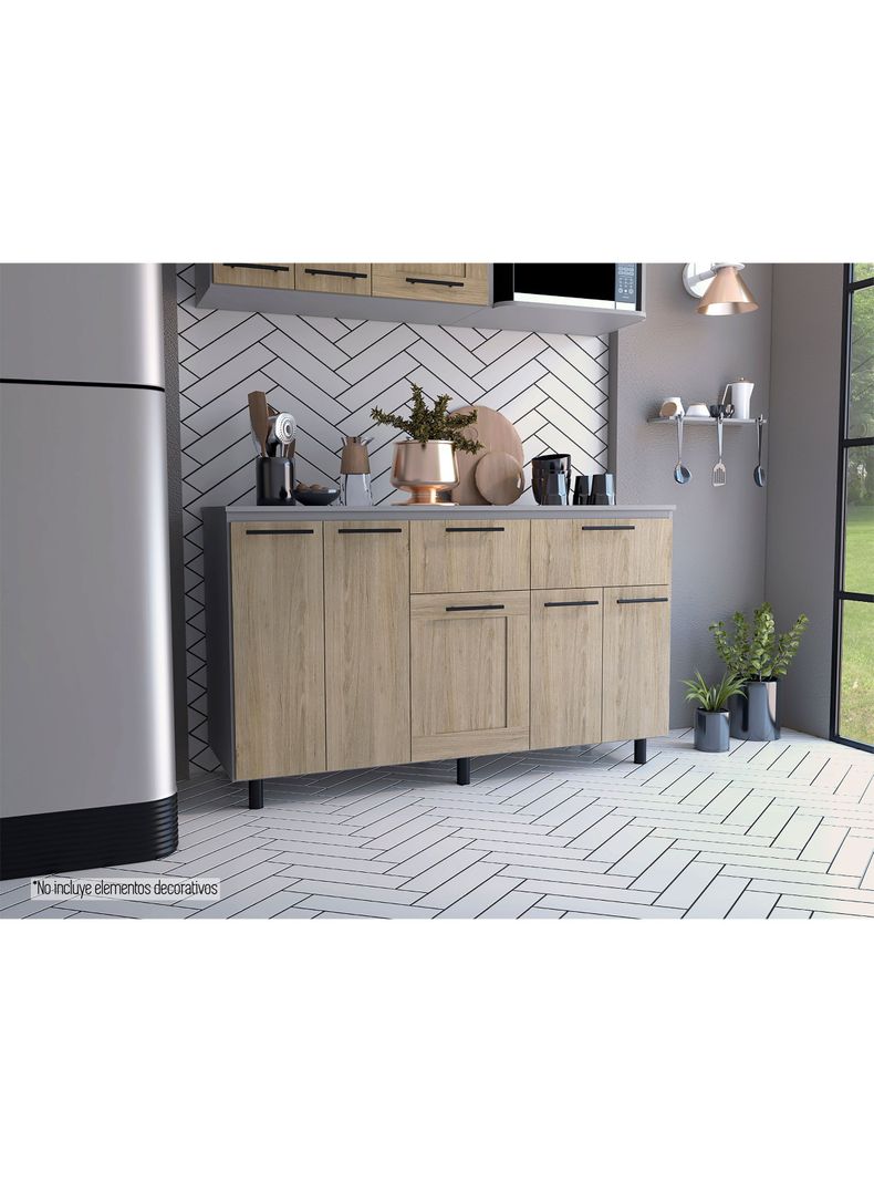 Módulo Inferior 150 Kitchen Hasselt con Top Melamina-4