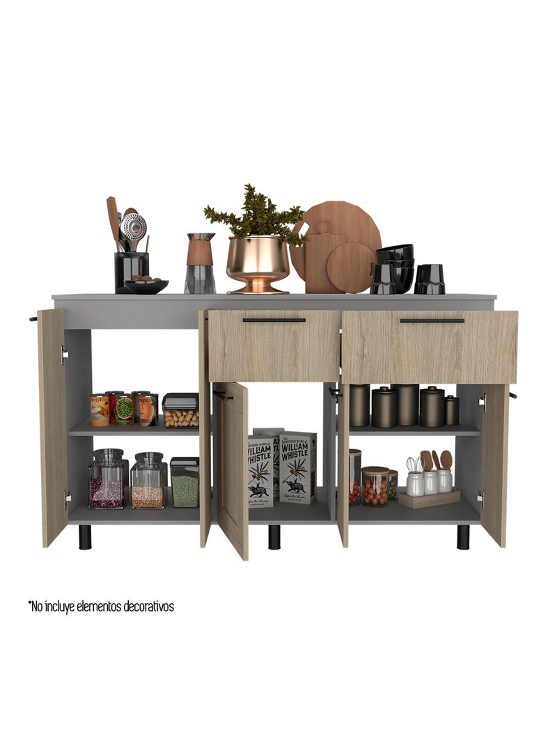 Módulo Inferior 150 Kitchen Hasselt con Top Melamina-2