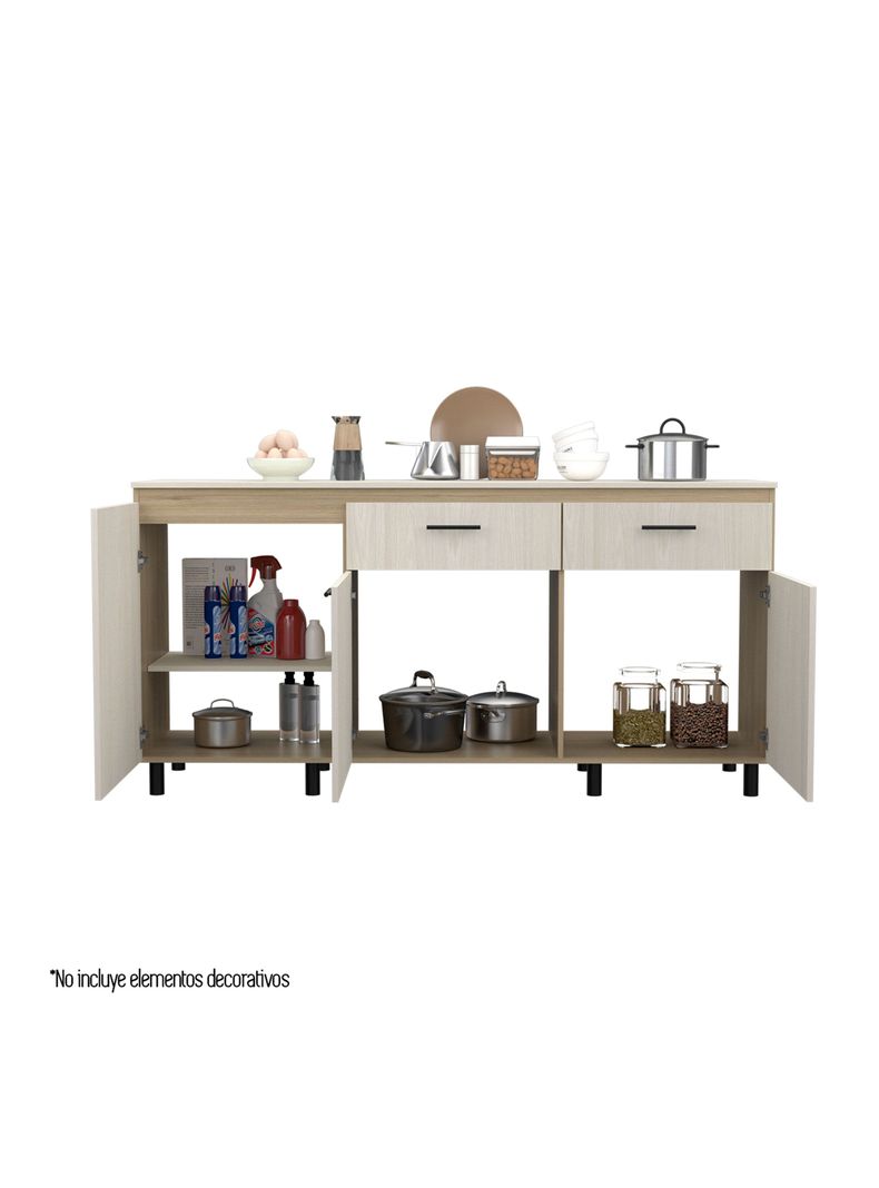 Módulo Inferior 180 Kitchen Gante con Top Melamina-2