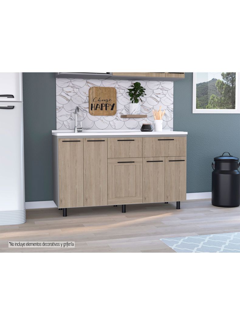 Módulo Inferior 150 Kitchen Hasselt con Lavaplatos-4