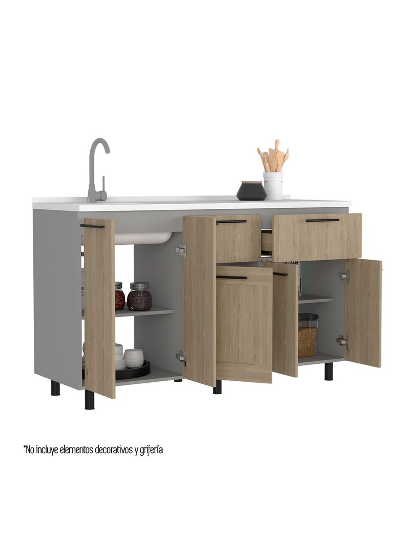 Módulo Inferior 150 Kitchen Hasselt con Lavaplatos-3