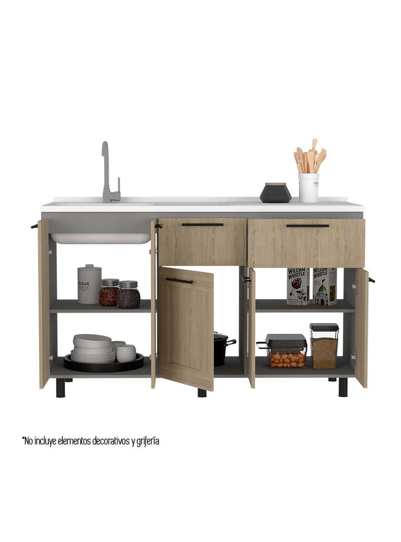 Módulo Inferior 150 Kitchen Hasselt con Lavaplatos-2