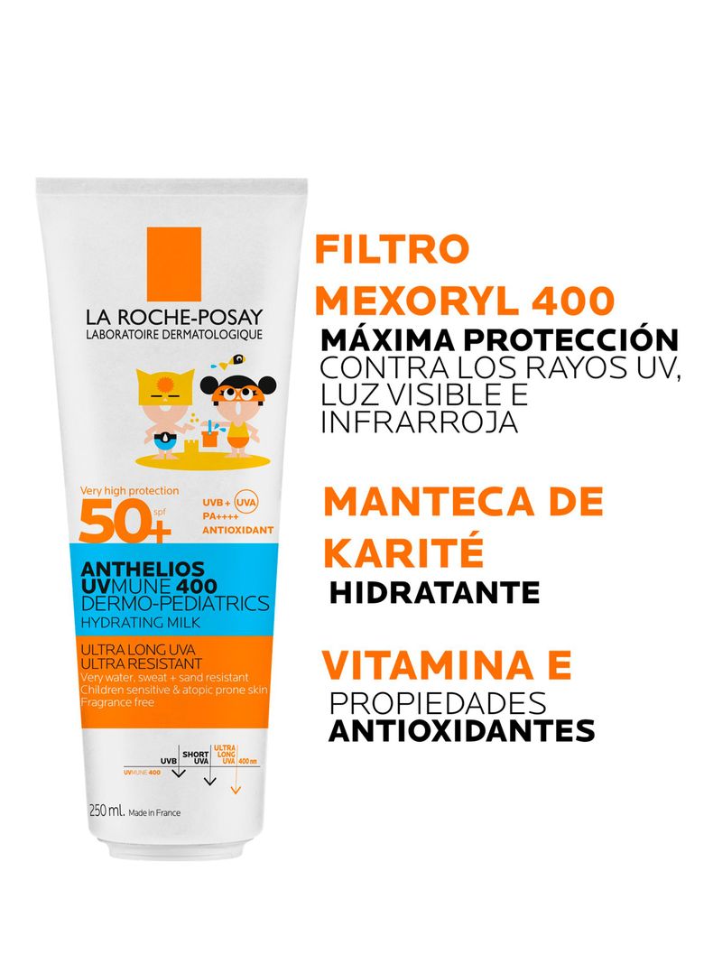 Protector Solar Rostro Niños UV Mune 400 Dermo-Pediatrics Hydrating Lotion FPS 50+ 250ml-3