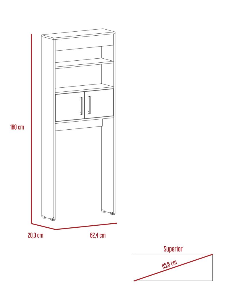 Mueble Optimizador WC Bath Bi-Color Blanco-Duna-2