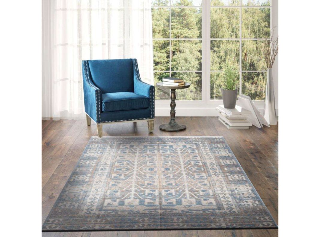 Alfombra Vintage Sky Blue D4 195x285 cm-1