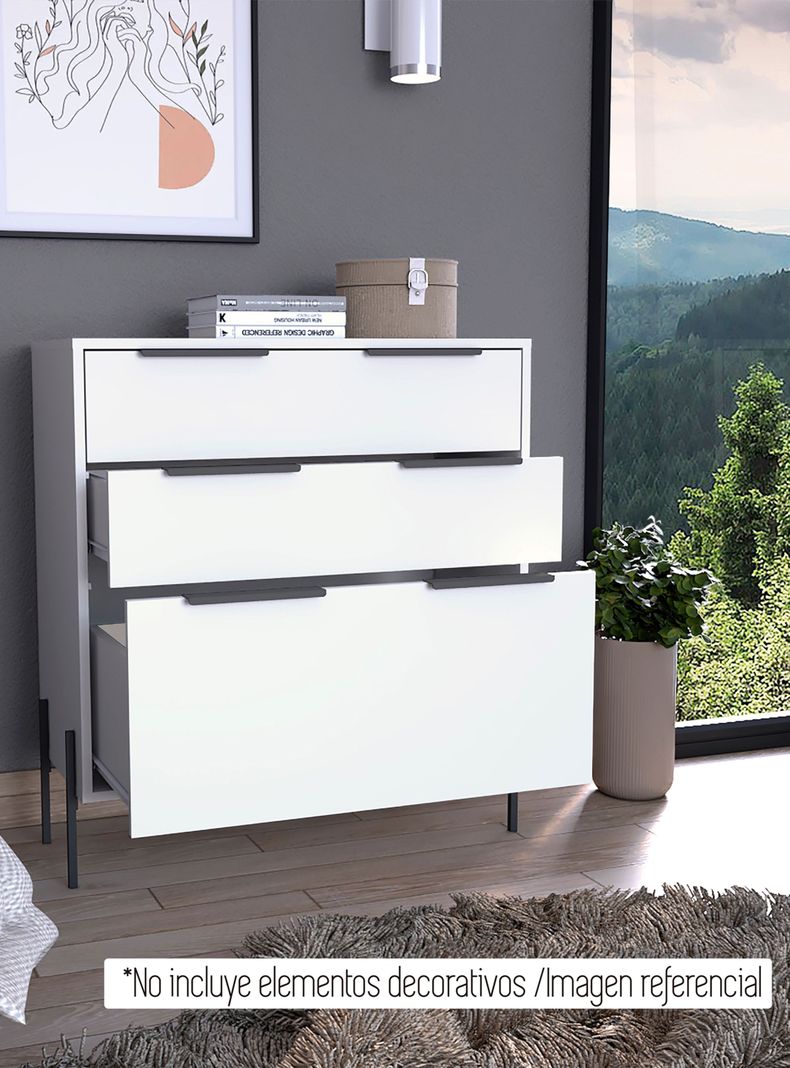 Cómoda White Collection Blanco 3C 79.1 cm-2