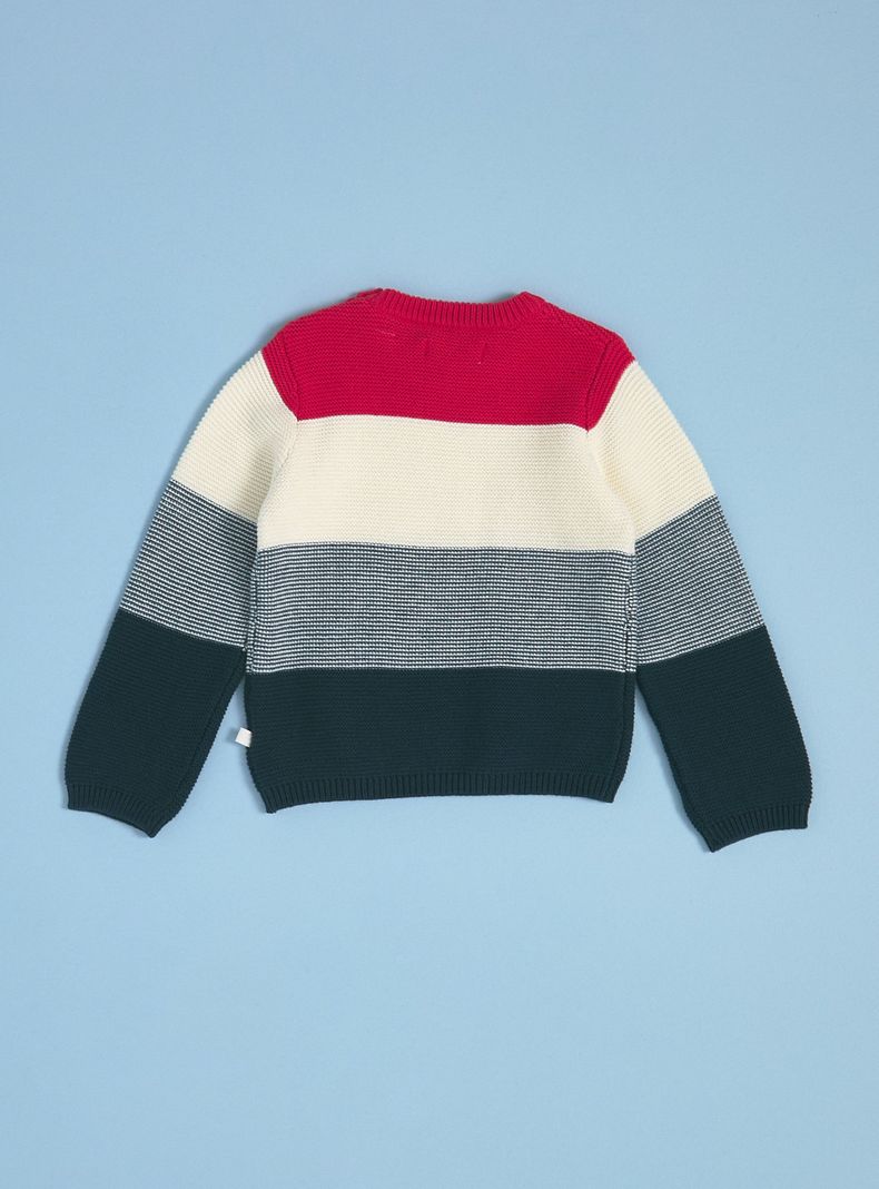 Sweater Rayados con Botones en el Hombro-1