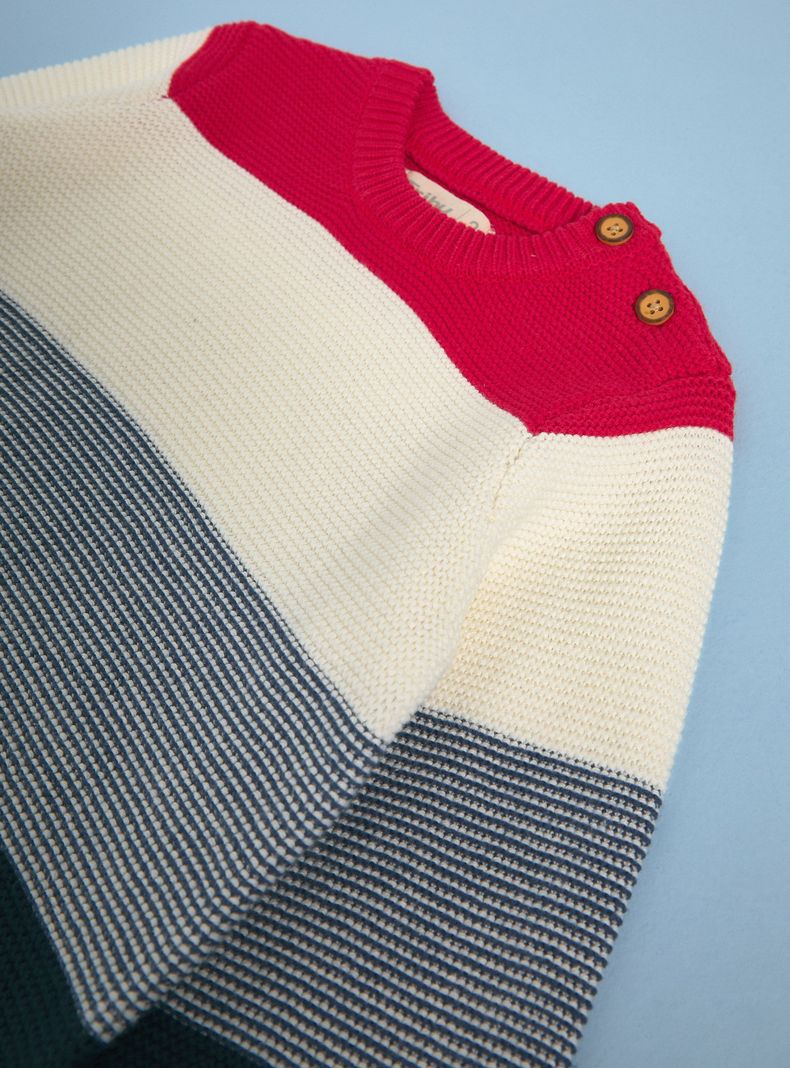 Sweater Rayados con Botones en el Hombro-2