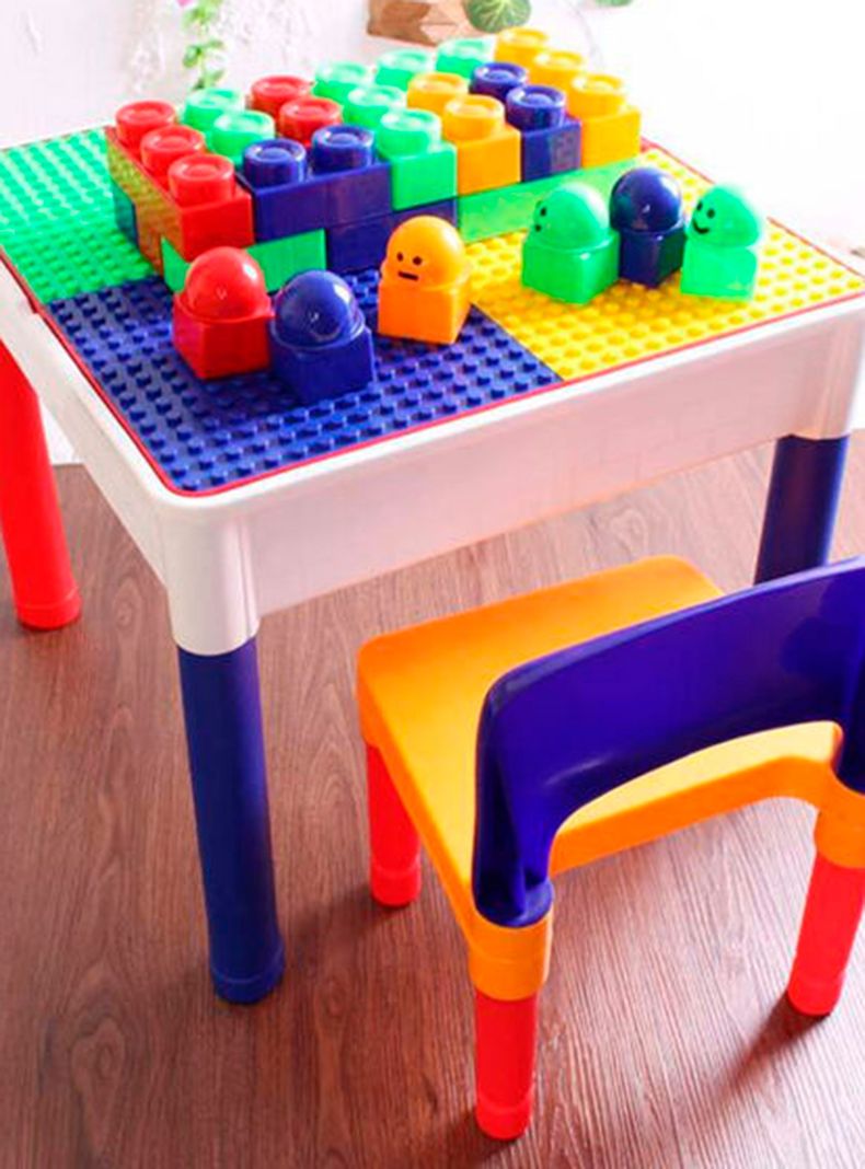 Set Mesa + Sillas Block Multicolor-1