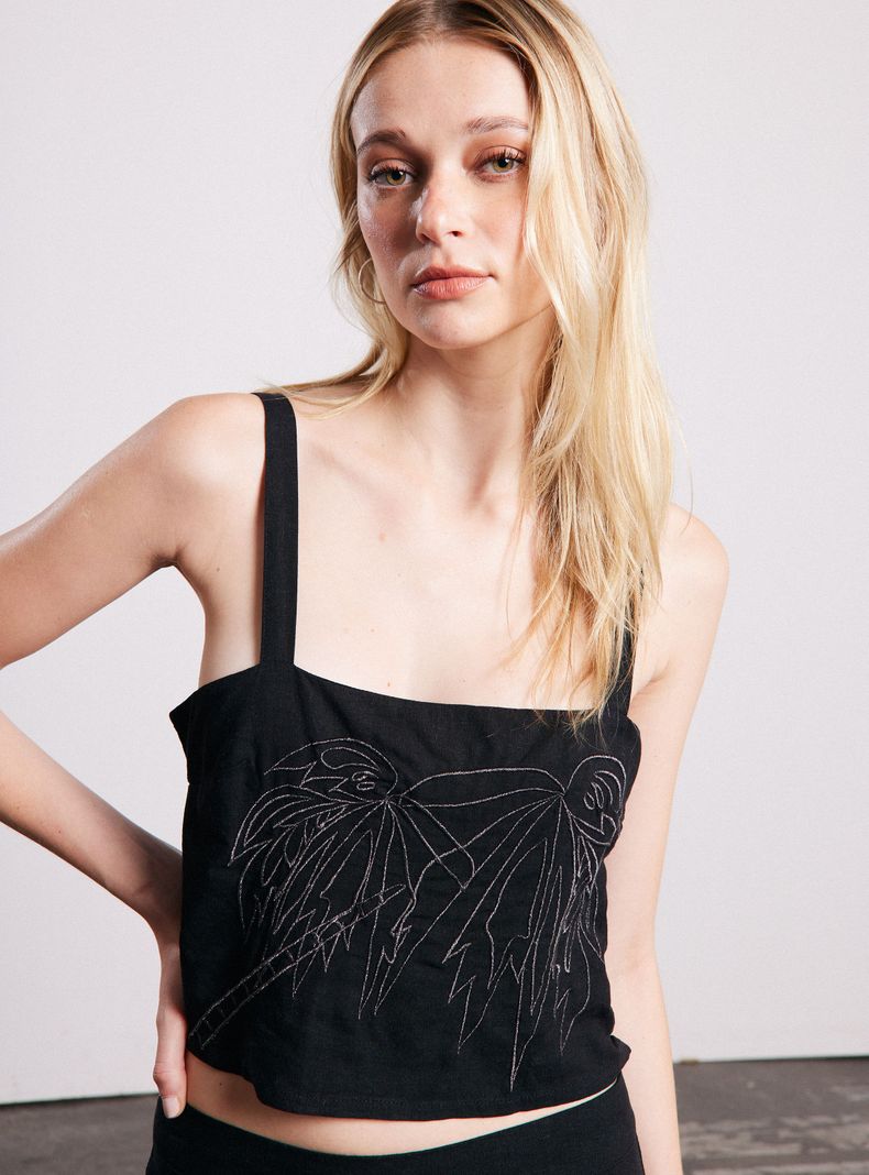 Blusa Bordada Lino-2