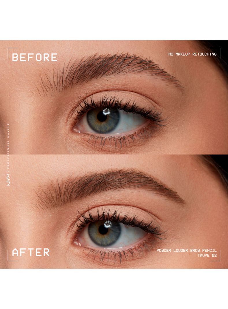 Lápiz de Cejas Nyx Powder Louder Brow Pencil Taupe 1.15 g-3
