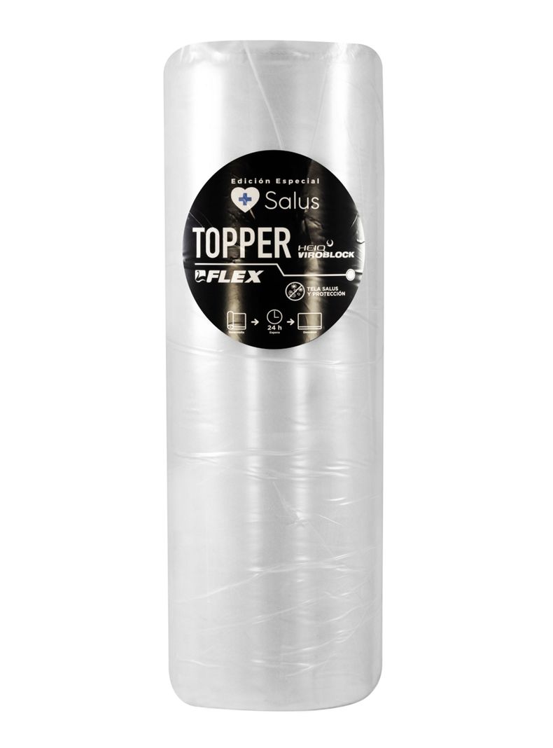 Topper Enrollado Salus 1.5 Plazas + Almohada Salus-4