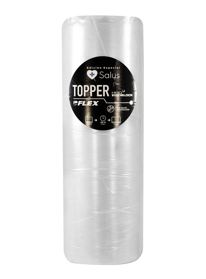 Topper Enrollado Salus 1.5 Plaza Box + Almohada Salus-4