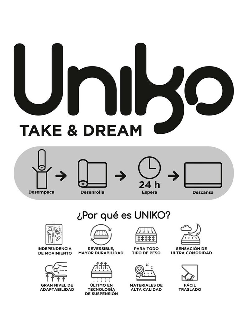 Cama Europea Uniko 2 Plazas Box-5