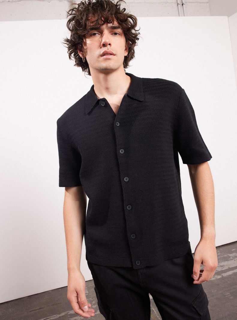 Camisa Tejida Botones-0