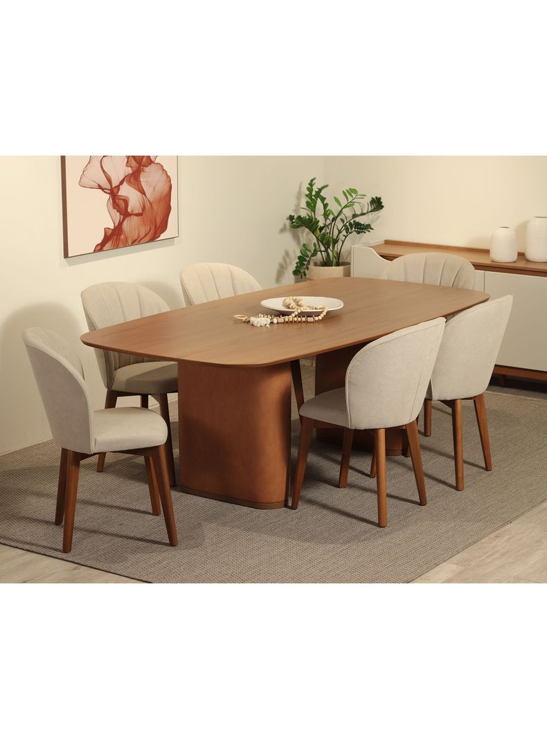 Juego de Comedor Lintz Canela + 6 Sillas Alba-4