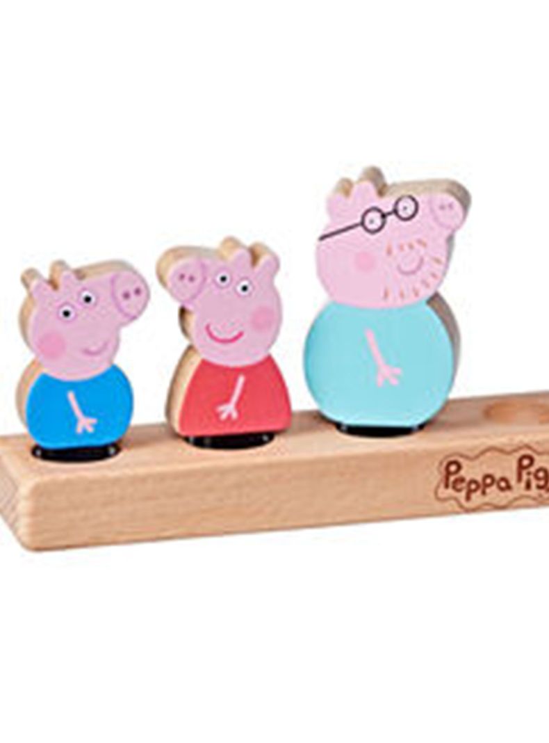 Figuras de Madera Peppa y Su Familia Exclusivo Paris-1