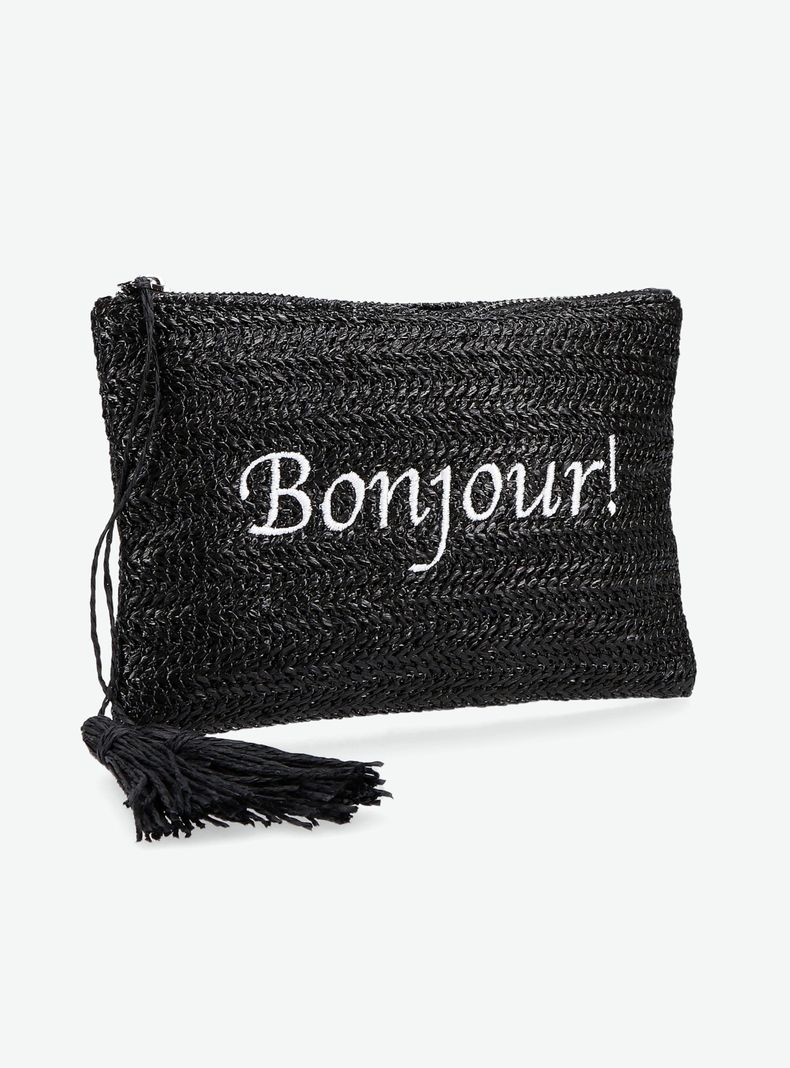 Estuche Efecto Raffia con Forro Estampado-3