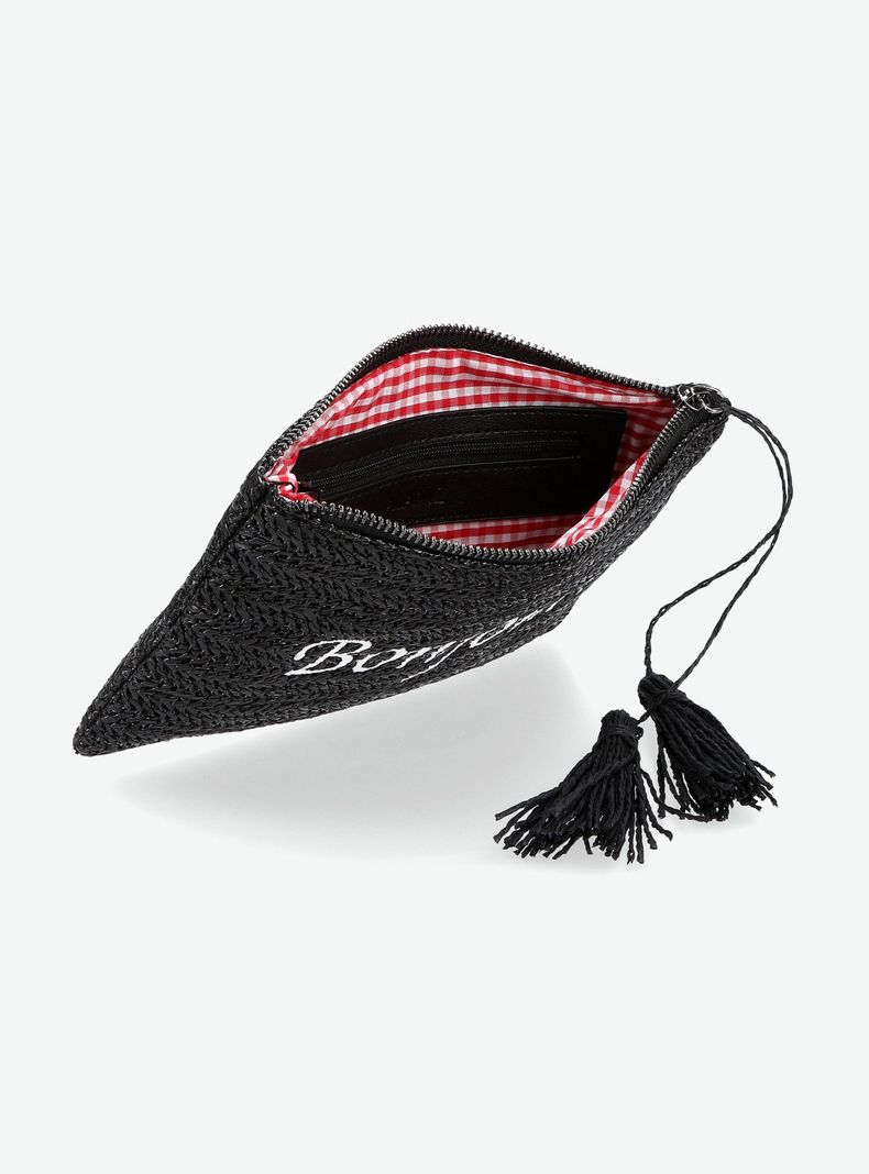 Estuche Efecto Raffia con Forro Estampado-5
