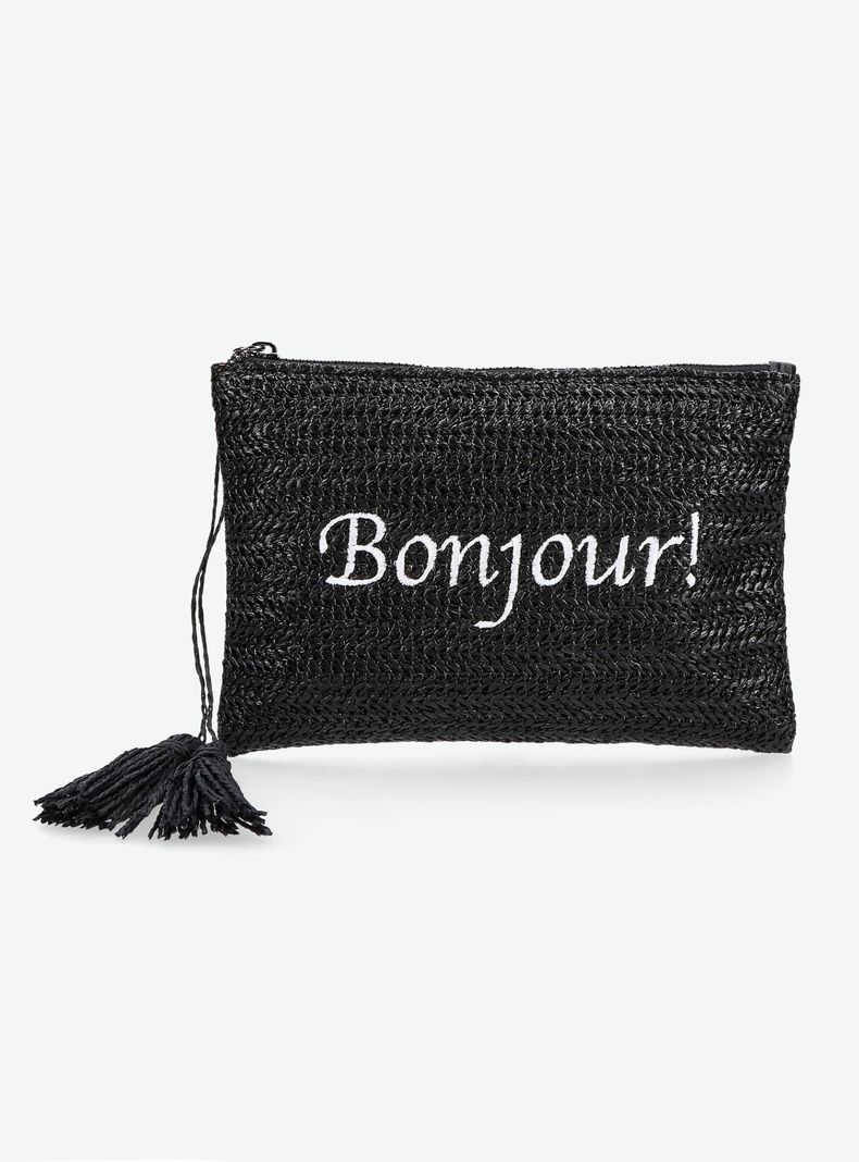 Estuche Efecto Raffia con Forro Estampado-2