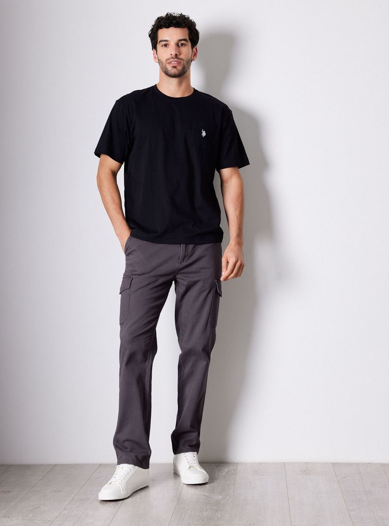 Polera Manga Corta Jersey Con Bolsillo Y Logo-4